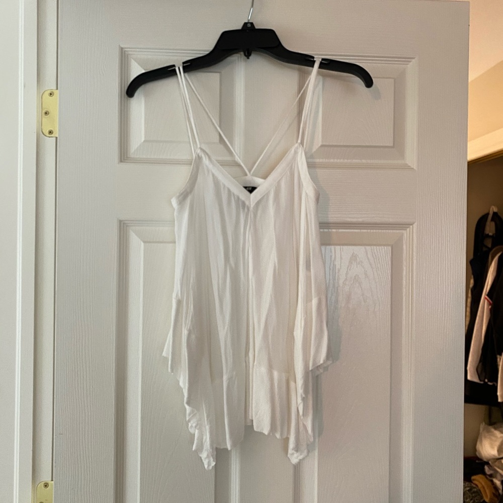 H&M White Boho Tank Top NWOT